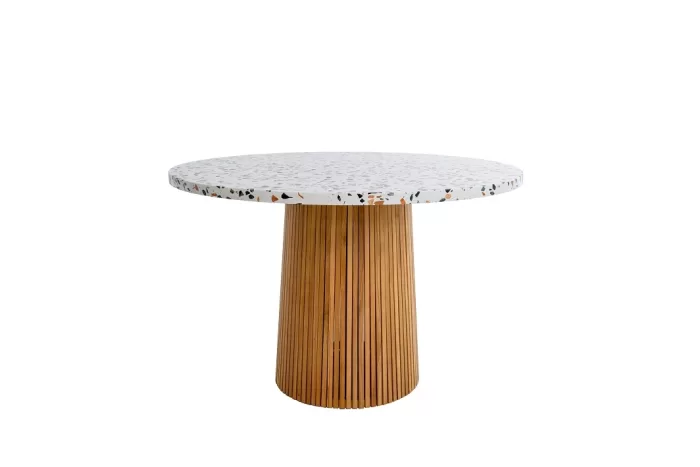 stół okrągły na jednej nodze